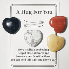 Natural Stone Birthday Pocket Hug Token For Women Long Distance Friendship BFF