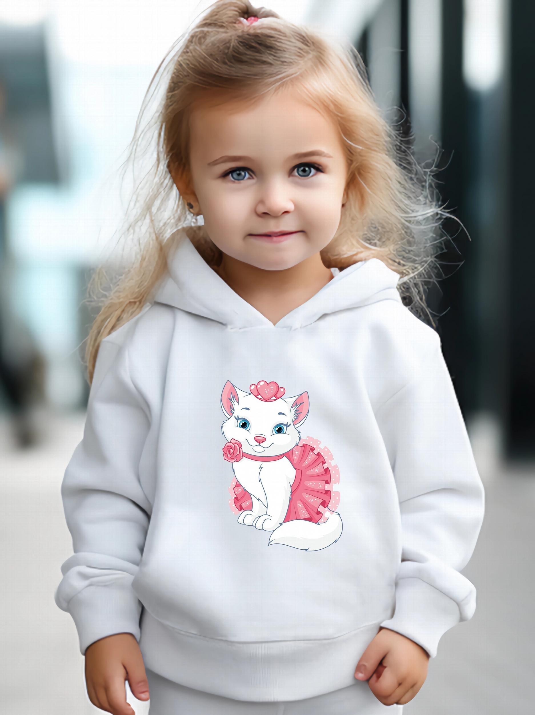 Cat Print 2pcs Girls Outfits For Sports Spring Fall Outdoor Gift