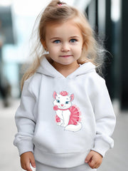 Cat Print 2pcs Girls Outfits For Sports Spring Fall Outdoor Gift