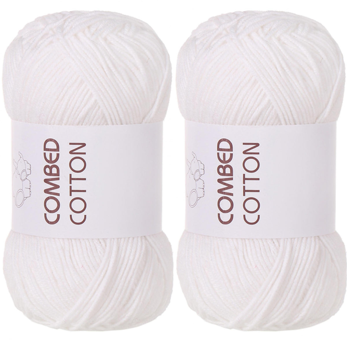 Soft Combed Cotton Wool Yarn for Crocheting & Knitting 40g
