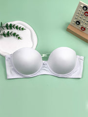 Bow Push Up Bras Comfort Sheer Back Removable Strap Everyday Bra