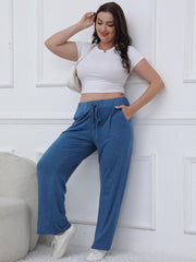  Sports Pants Women's Plus Drawstring Stretch Loose Fit Pants