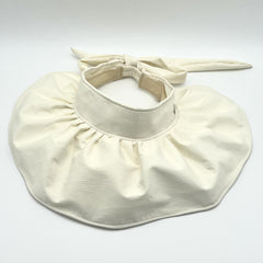 Beige Shell Visor Hat Wide Brim Sunshade UV Protection Sun Hat