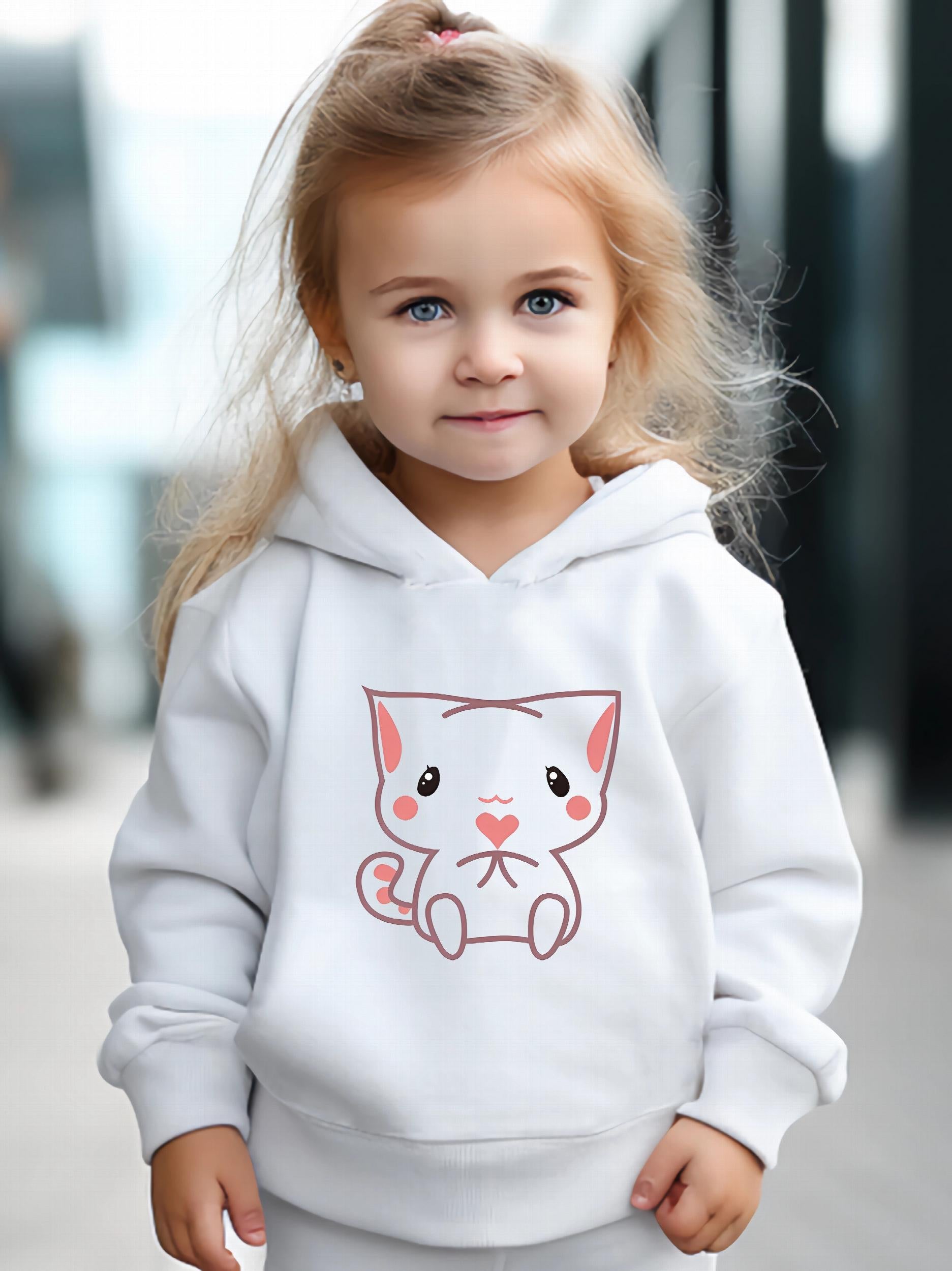Cat Pattern 2pcs Activewear Sets Girls Comfy Outfits For Sports Running Gift