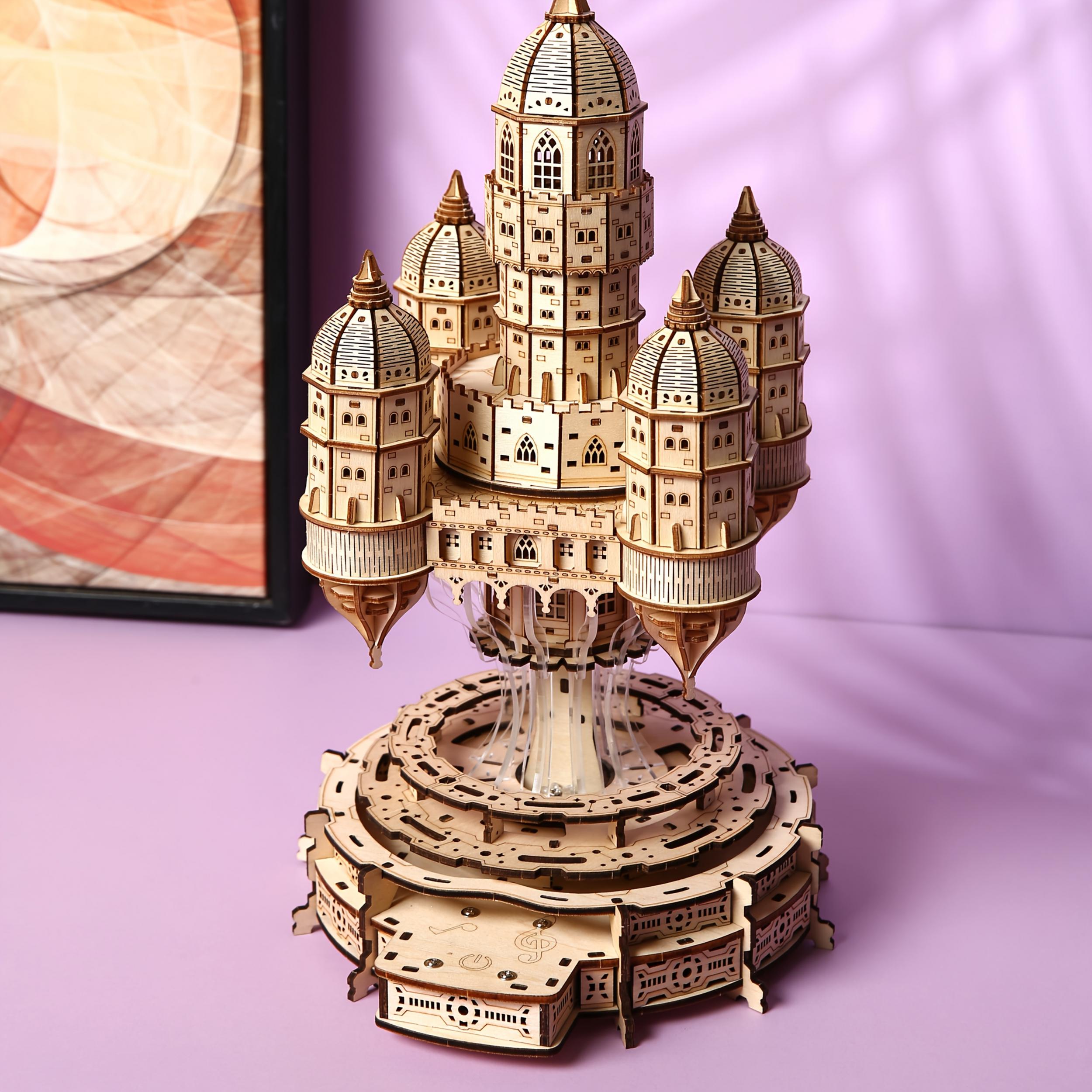 3D Wooden Puzzle Model City in the Sky - Complex Build for Collectors - Ages 14+