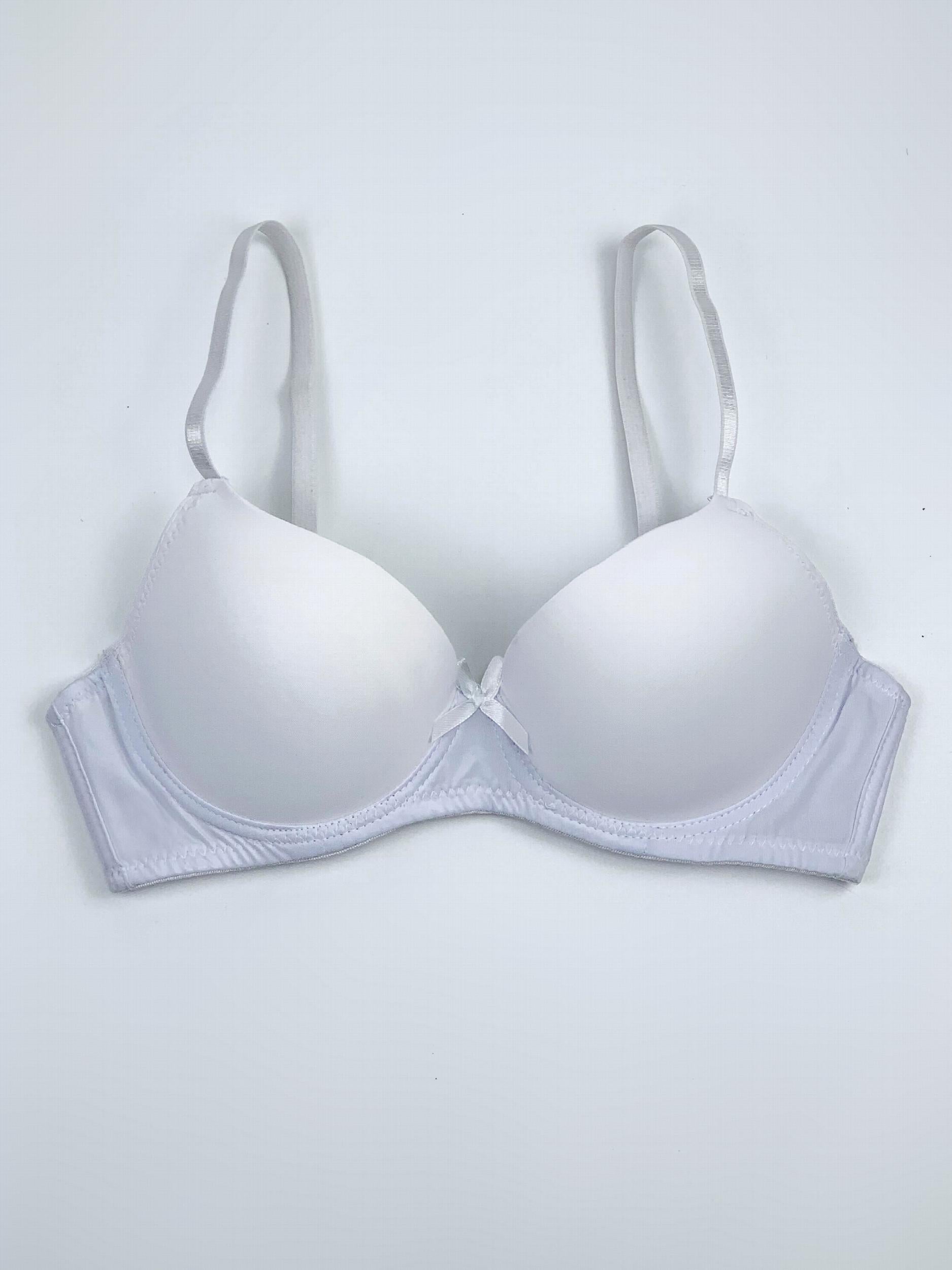 Glossy Thick Cup Bras & Bow T Shirt Bra Lingerie