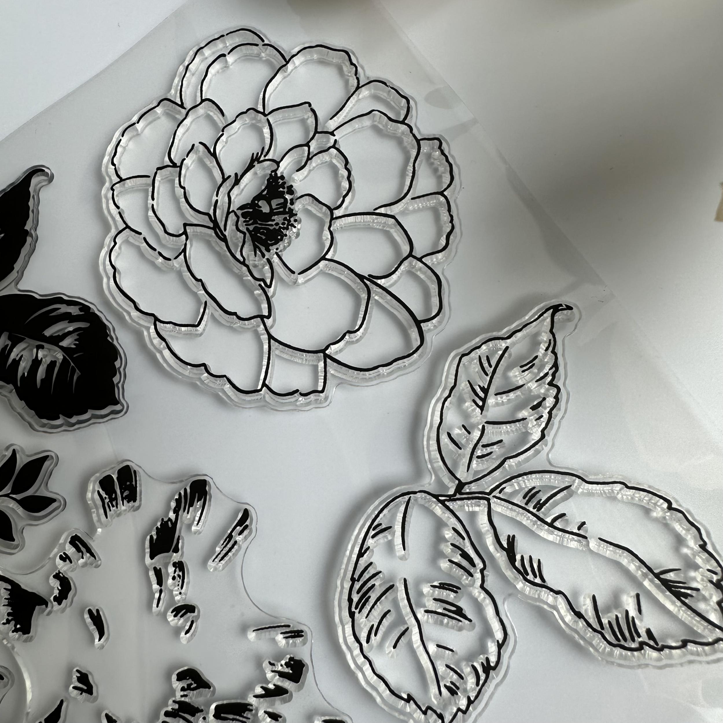 Flower & Butterfly Clear Stamp Set for Card Making & Scrapbooking