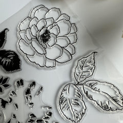 Flower & Butterfly Clear Stamp Set for Card Making & Scrapbooking