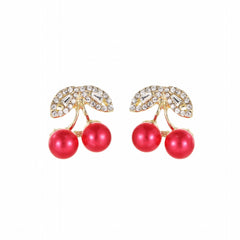 Cherry Earrings High end Light Stud Earrings
