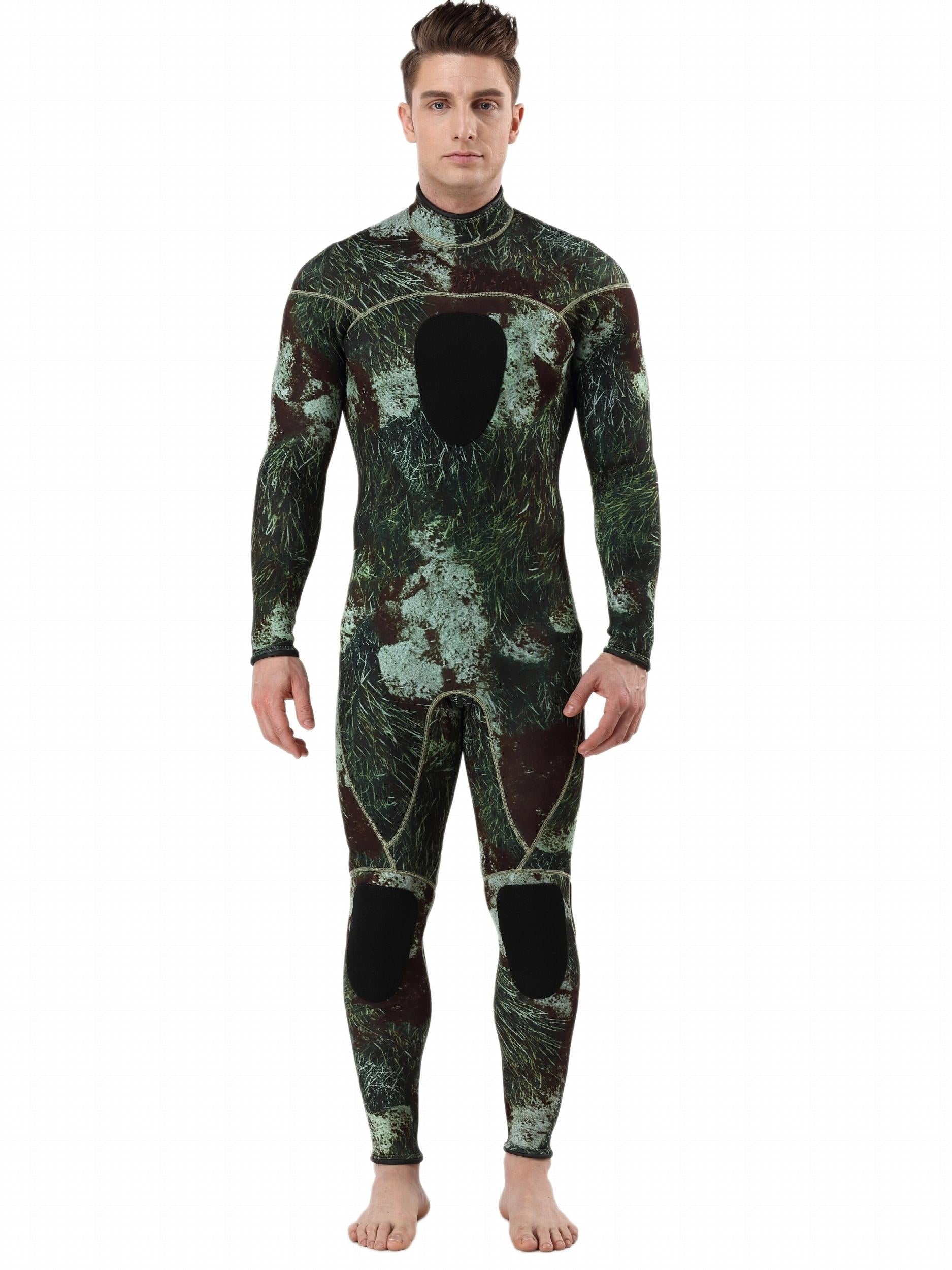 3mm Men's Skinny Fit Diving Suit Camouflage Long Sleeve Sun Protection