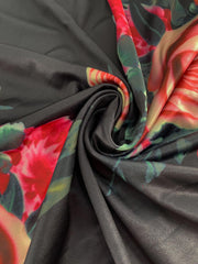 Floral Print Round Neck Long Sleeve Maxi Dress