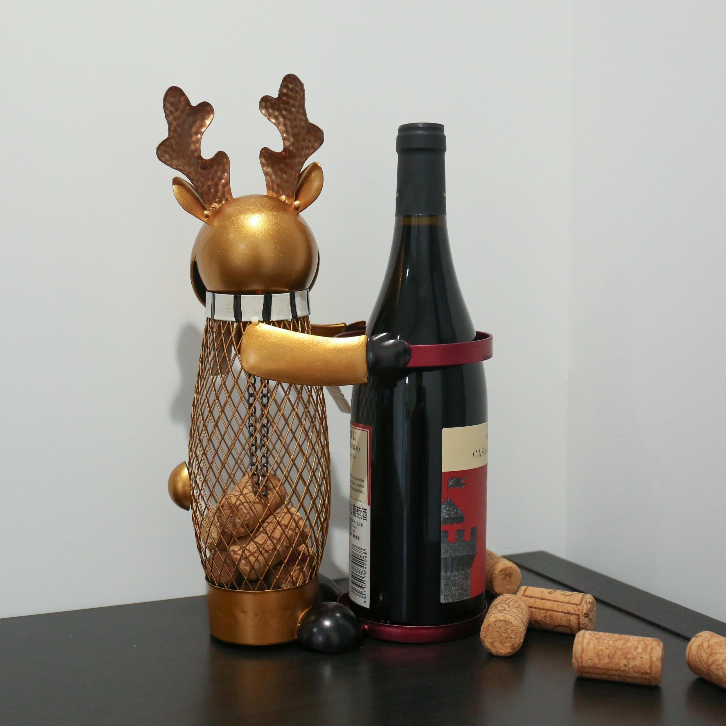Christmas Elk Wine Rack Metal Iron Crafts Home Decoration