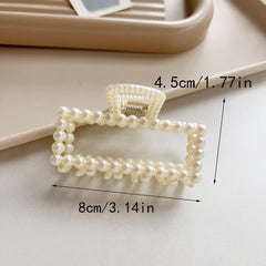 8pcs Faux Pearl Hair Claw Clip Non Slip Strong Hold Grip Hair Jaw Clip