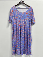  Women's Floral Print Pleated Dress