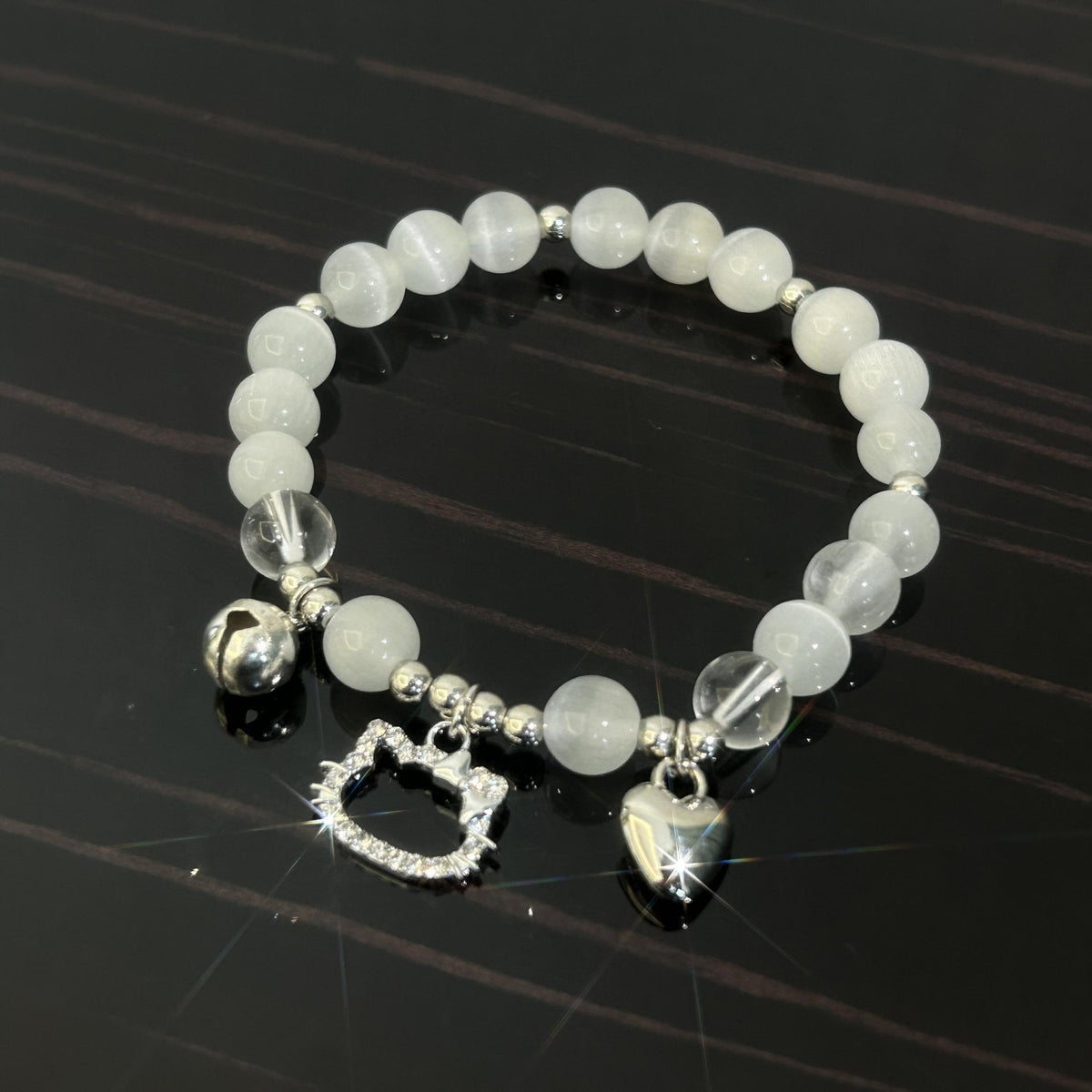 Boho Cat Head Quartz Bracelet Vintage Style Jewelry for Women