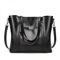 Vintage Shoulder Bag Oil Wax Leather Tote Bag Female Handbag