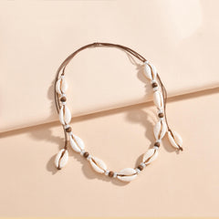 Vintage Braided Shell Ladies Necklace Summer Beach Style Neck Jewelry