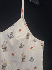  Rabbit & Mushroom Print V Neck Cami Nightdress