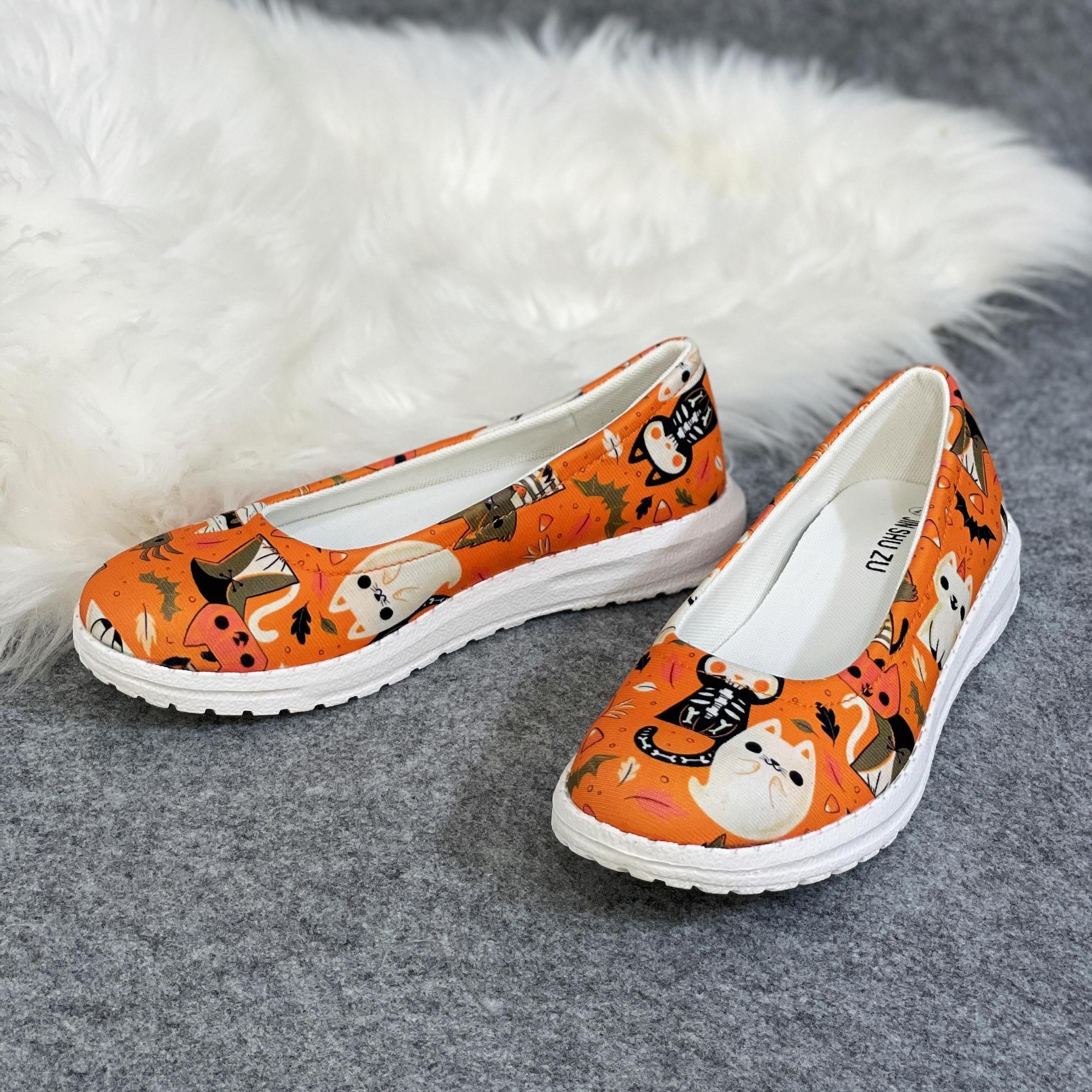 Halloween Colorful Elements Print Casual Walking Shoes