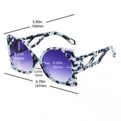 Y2K Cat Eye Sunglasses Oversized Gradient Glasses UV400