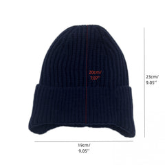 Men's Velvet Ear Protection Knitted Hat for Middle-Aged