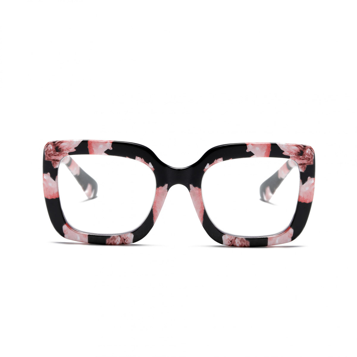 Retro Square Women's Reading Glasses Blackout Spring Hinge
