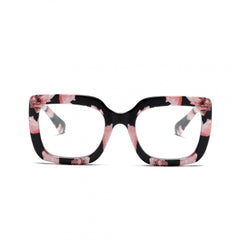 Retro Square Women's Reading Glasses Blackout Spring Hinge