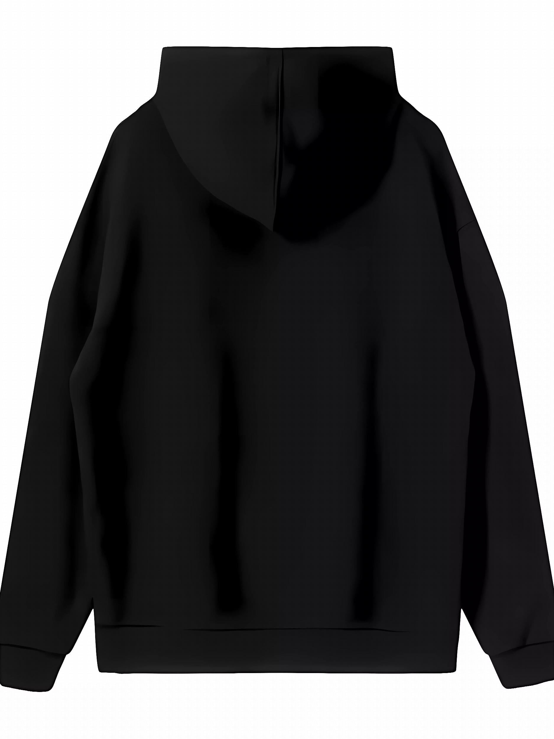 Angel Couple Anime Pattern Men's Hooded Sweatshirt
