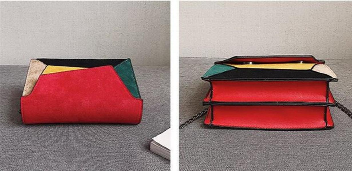Retro Matte Patchwork Crossbody Bags for Women with Chains Strap