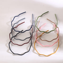 8pcs Solid Wavy Headband Style Head Hoop Hair Band For Girls Women