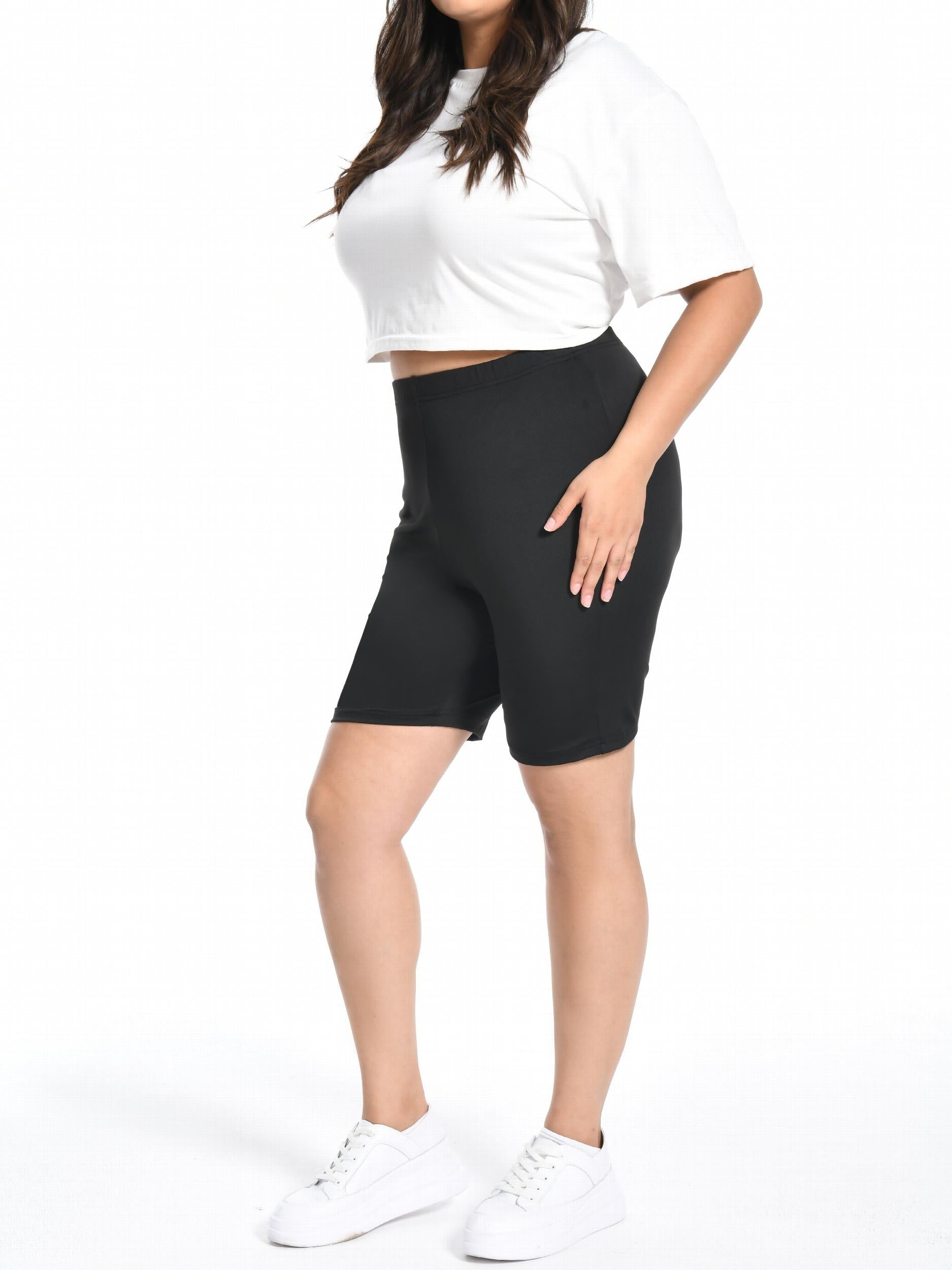  Casual High Rise Skinny Stretch Shorts