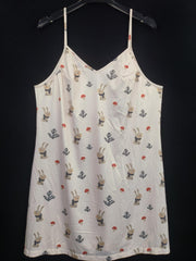  Rabbit & Mushroom Print V Neck Cami Nightdress