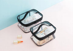 Travel Transparent Bag PVC Zipper Clear Makeup Beauty Case