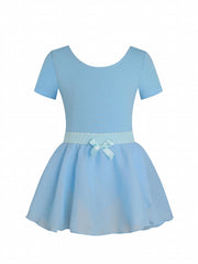 Girls Casual Chiffon Ballet Dress Short Sleeve Costume