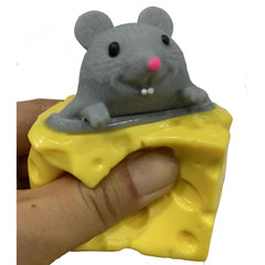 Squeeze Mouse Toy Cheese Cup Fun Fidget Toy for Kids & Adults