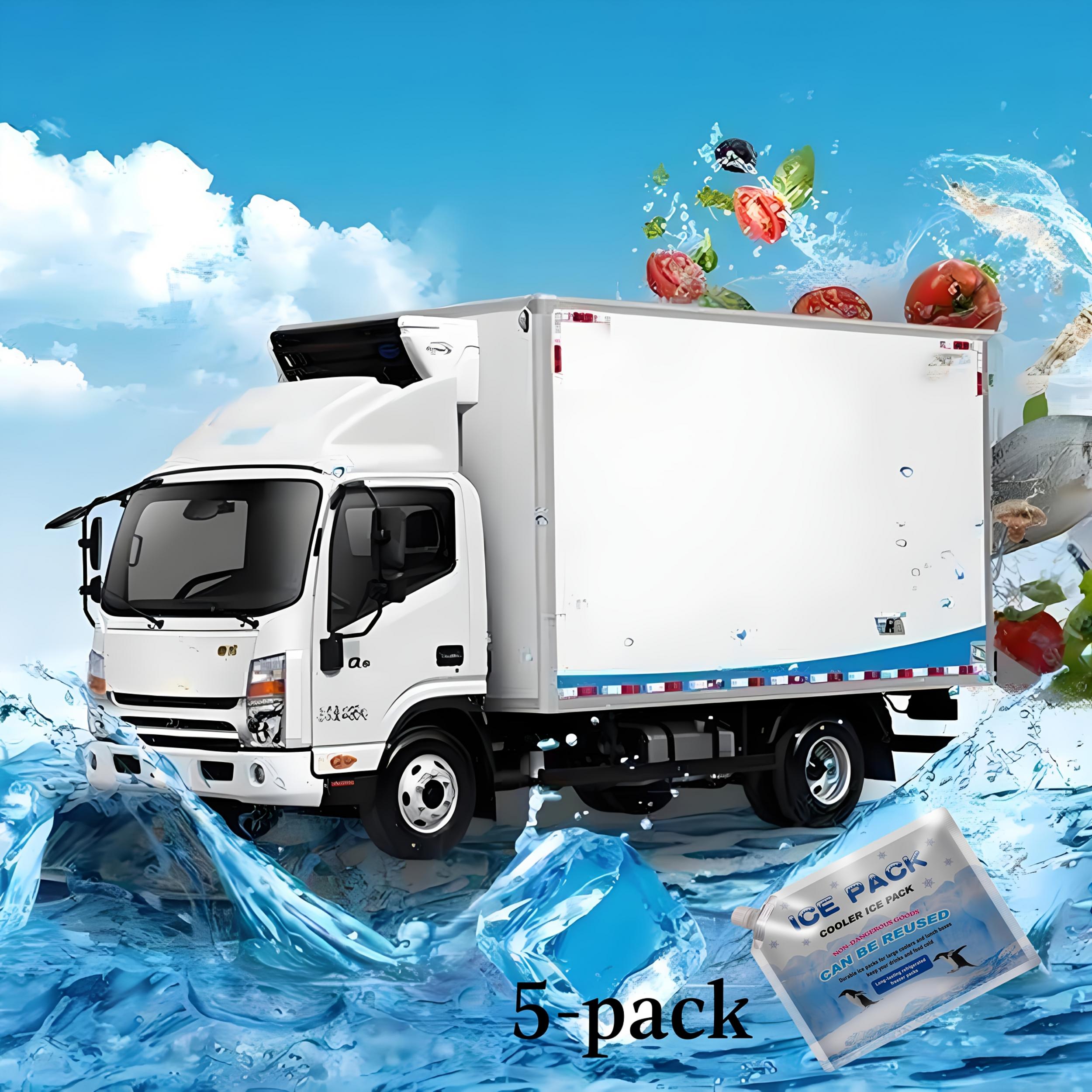 5pcs Reusable Cooler Ice Packs Gel Freezer Packs for Bags Backpacks Lunch