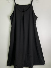  Casual Summer Dress Women's Solid Round Neck Cami Dress With Pockets