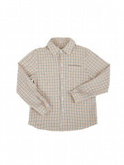 Kids Plaid Shirt Long Sleeve Collared Casual Top Boys Summer