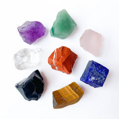 8pcs Large Rare Crystals Chakra Healing Stones Gem Collection Gift Box