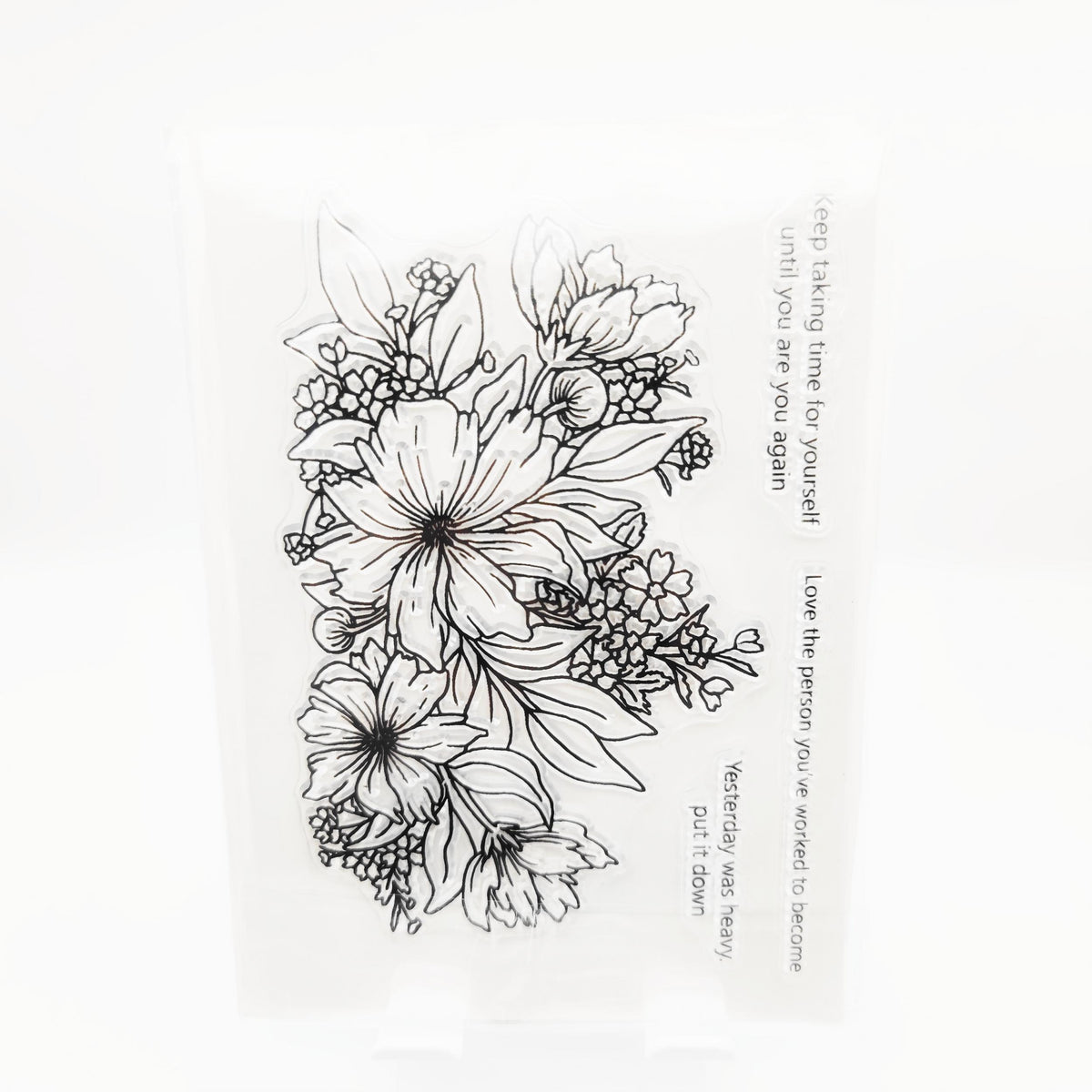 Flower Seal Stamp DIY Silicone Transparent Stamp Birthday Gift