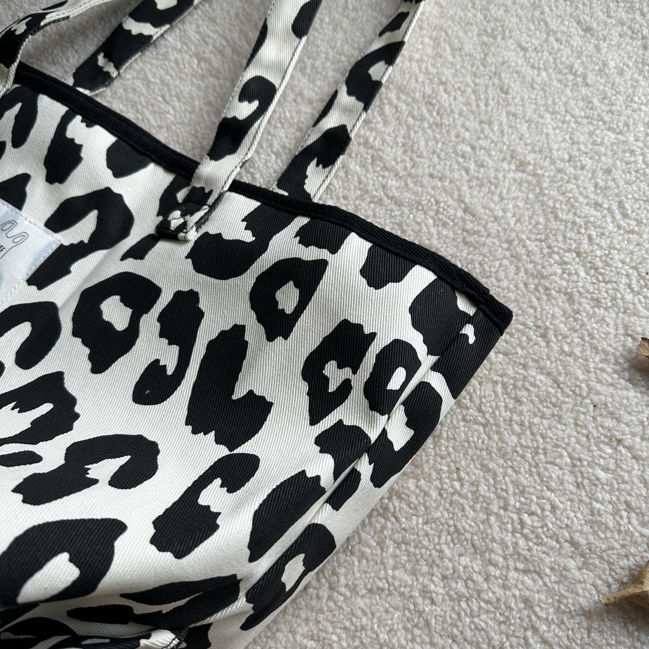 Leopard Pattern Tote Shoulder Bag Lightweight Versatile Storage Bag