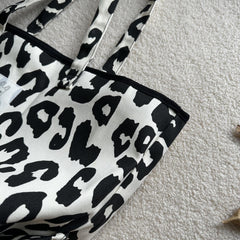 Leopard Pattern Tote Shoulder Bag Lightweight Versatile Storage Bag