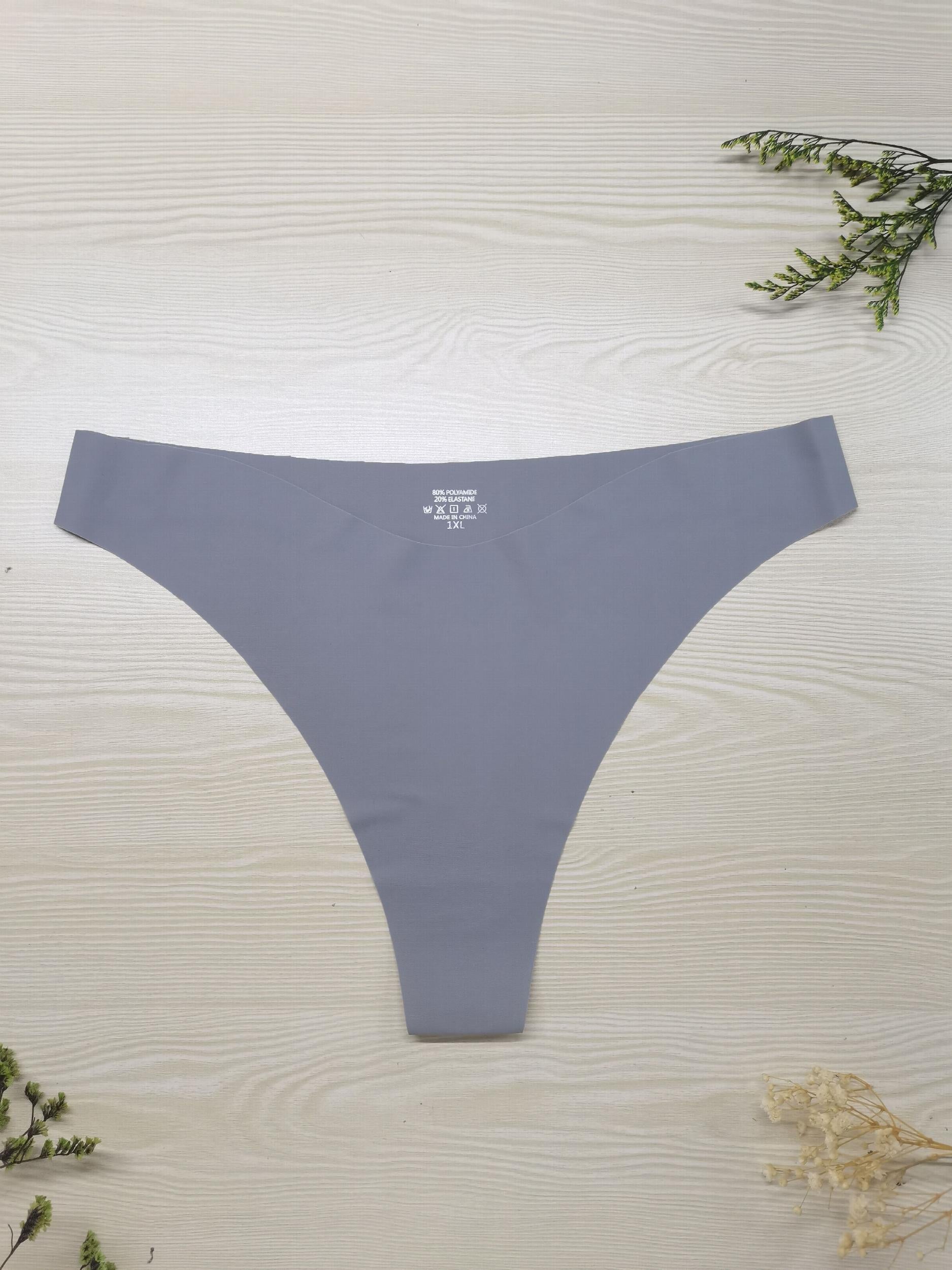 4 Pack Women's Plus Size Seamless Low Waist Cooling Briefs Set