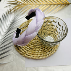 Rhinestone Inlaid Braided Headband Wide Hair Band