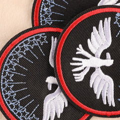 3pcs Round Bird Embroidery Stickers for Clothing Hat