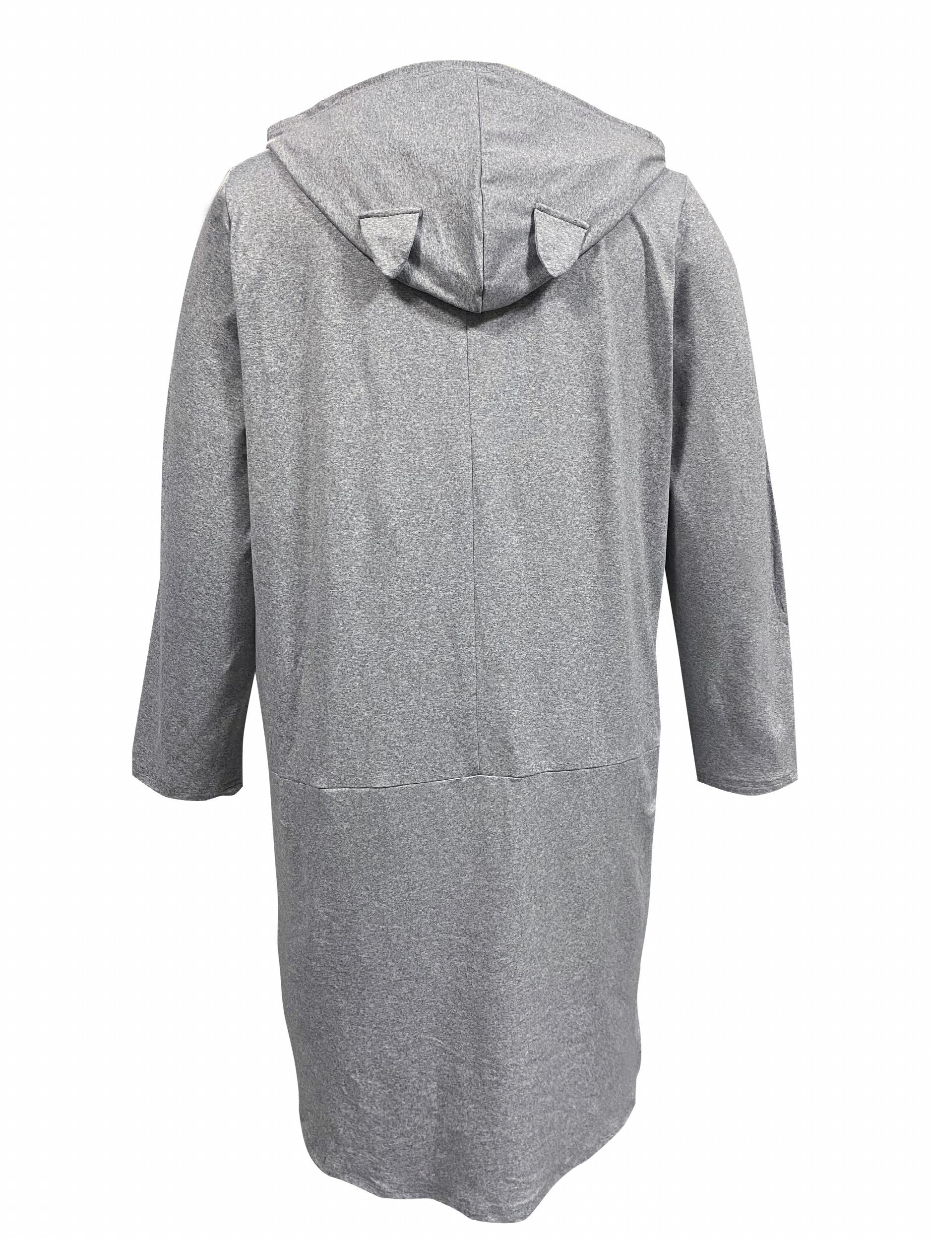  Women's Funny Chicken & Lollipop Print Cat Hoodie Dress
