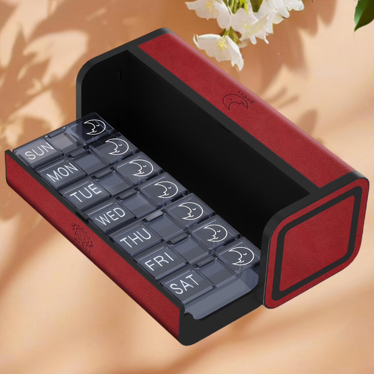 Portable 7-Day Pill Organizer AM PM Compartments Large Travel Medicine Box