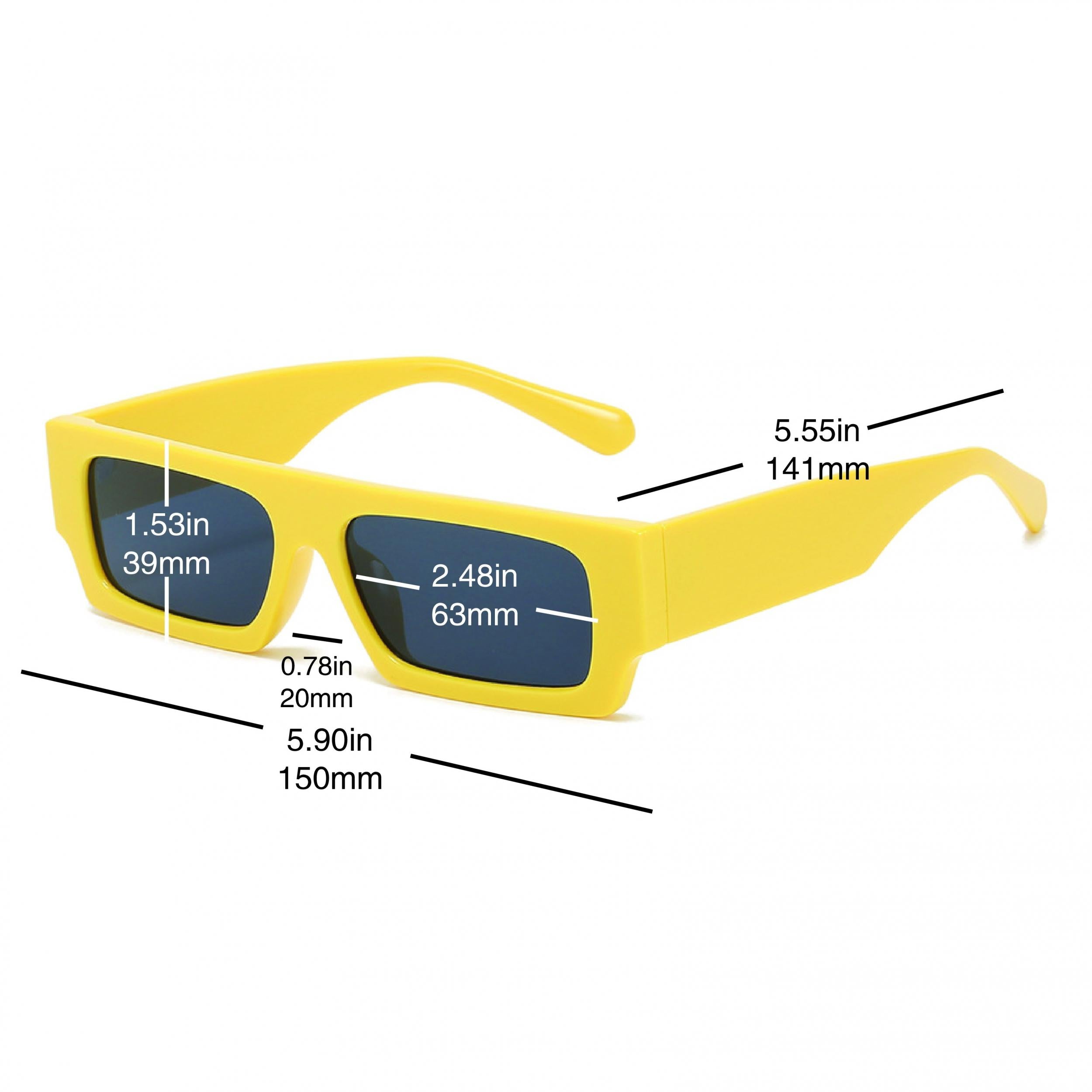 Y2K Rectangle Sunglasses Candy Photo Booth Props Glasses