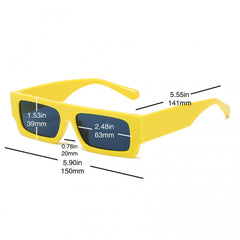 Y2K Rectangle Sunglasses Candy Photo Booth Props Glasses