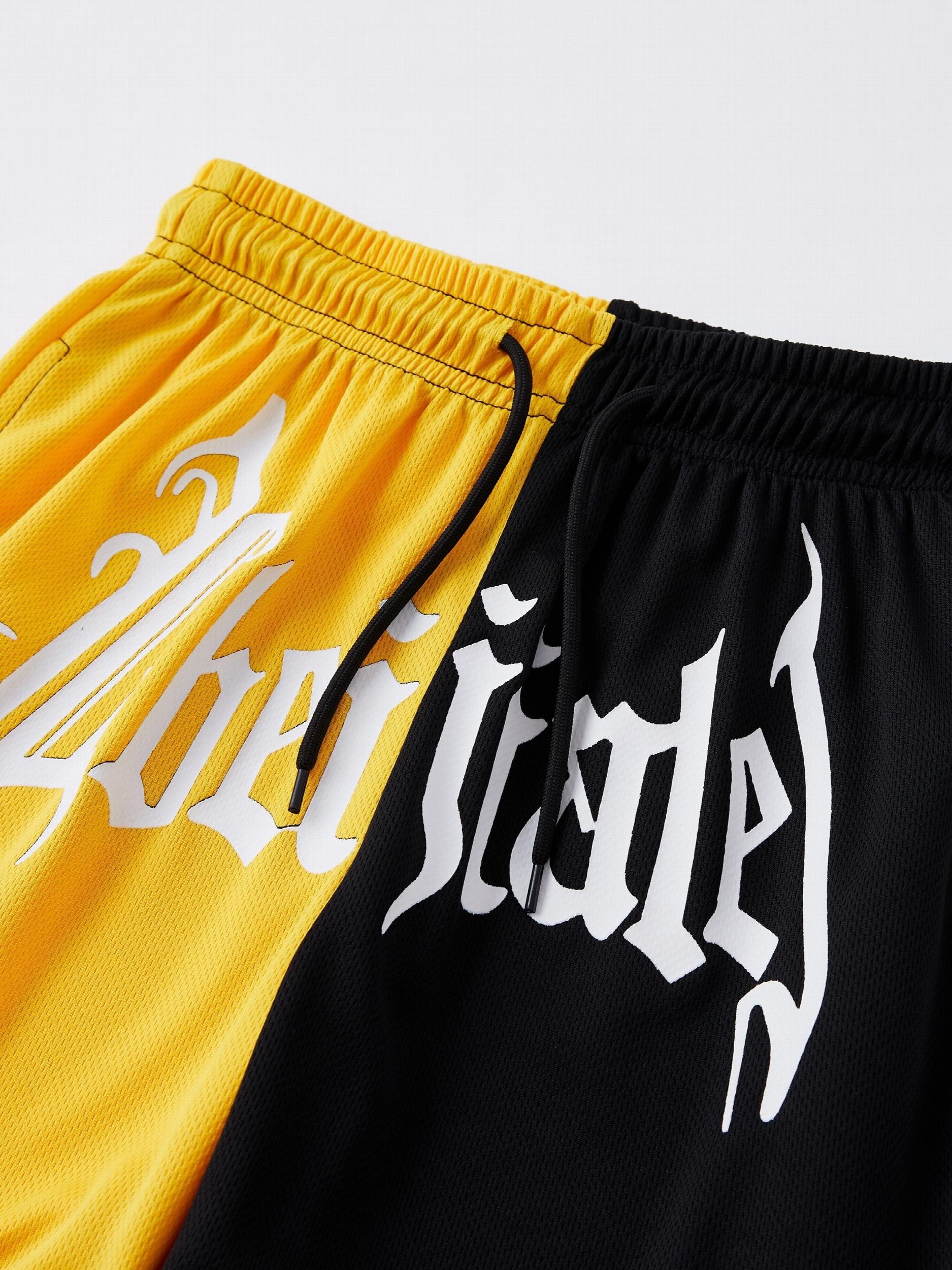 Boys Block Letter Print Gym Workout Shorts Quick Dry Lightweight